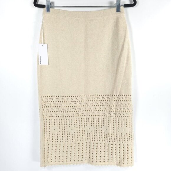 NWT REFORMATION Carter Novelty Knit Organically Grown Cotton Midi Skirt SMALL‎ - Picture 3 of 14